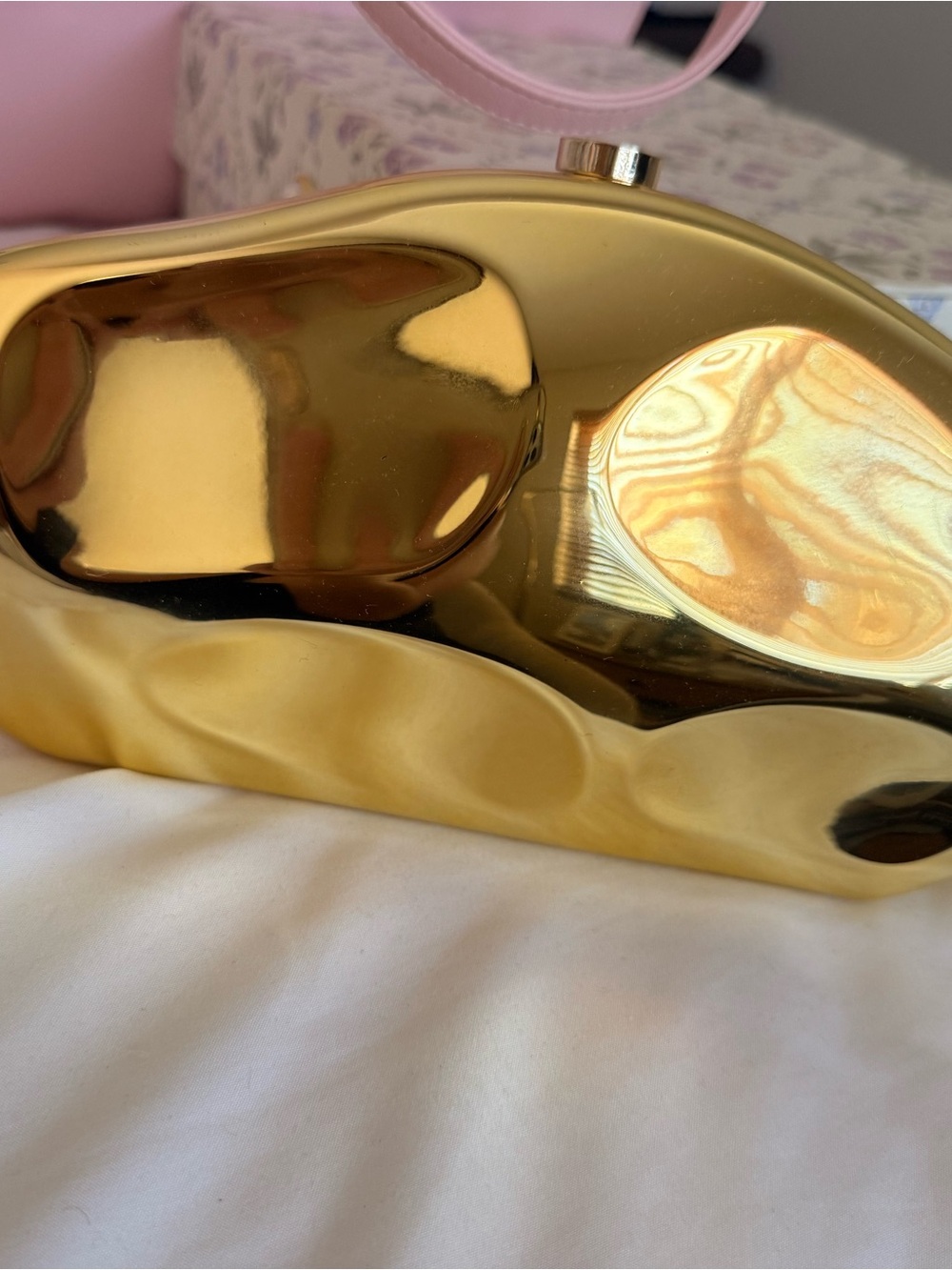 Billini Elody Clutch Bag in Gold — Sculptural Evening Clutch